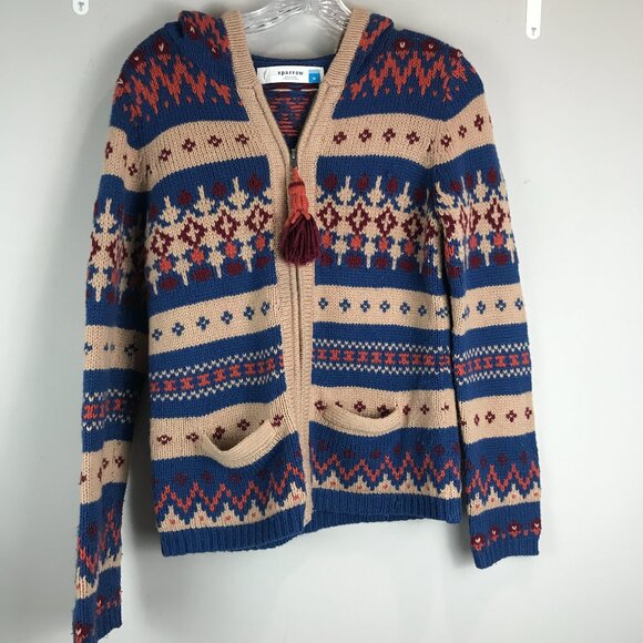 sparrow Sweaters - Sparrow Multicolor Patterned Cardigan